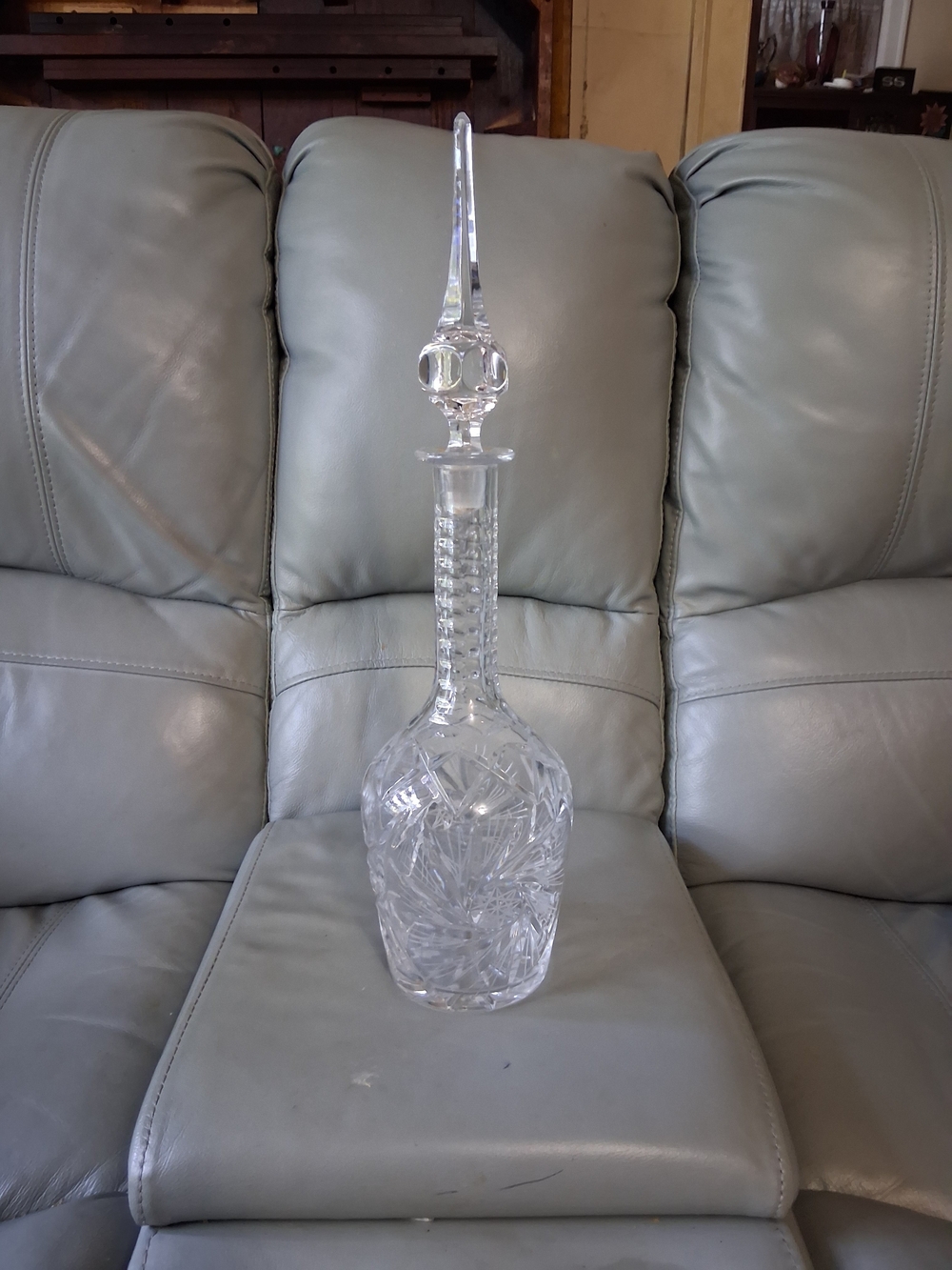 Vintage Crystal Cut Glass Decanter